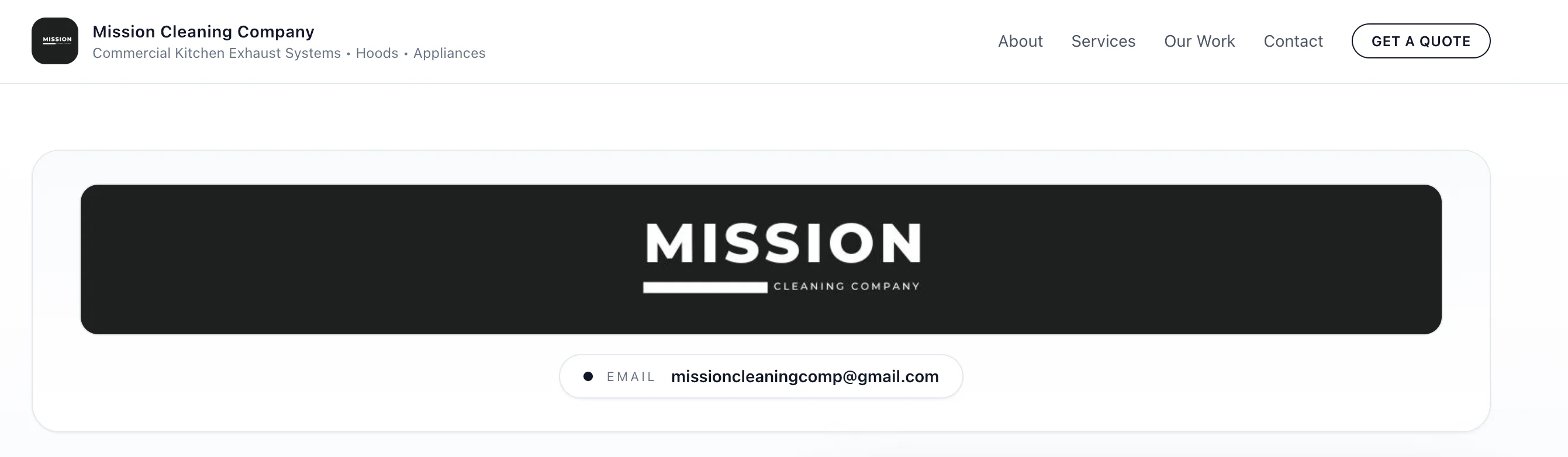 Mission Cleaning Company screenshot 1